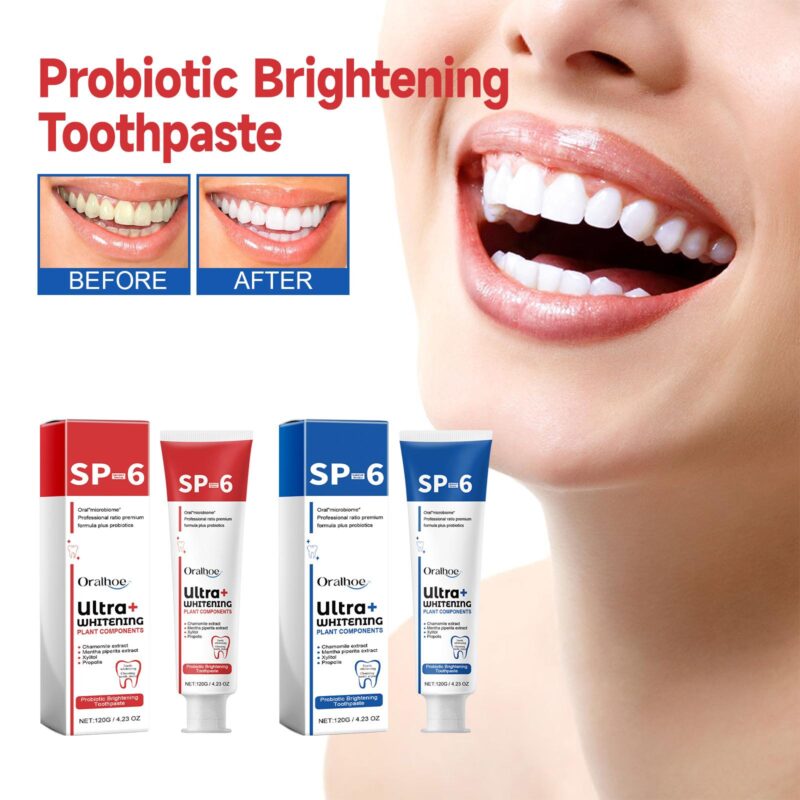 Probiotic Brightening Toothpaste - Oral Cleaning, Odor/Stain Removal, Gum Care & White Teeth, Toothpaste - Image 3
