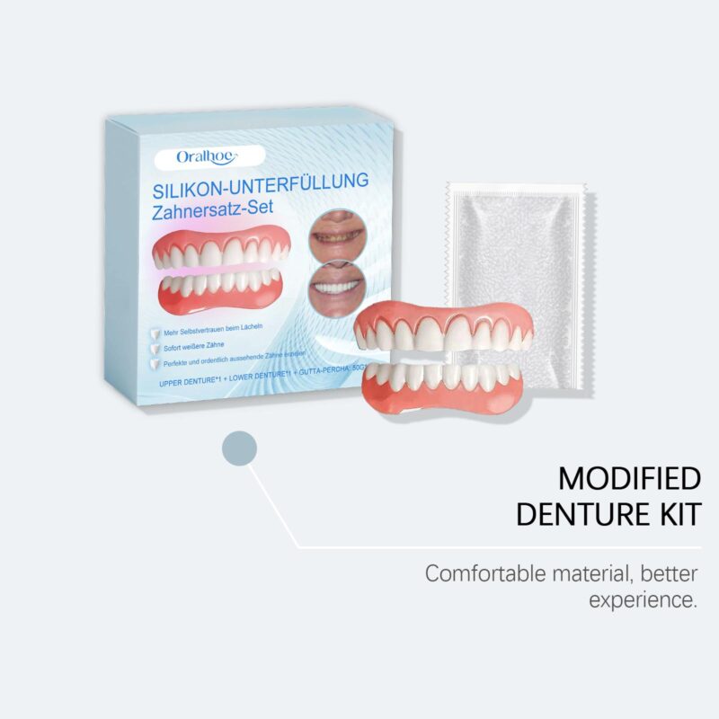 Cosmetic Denture Set - Smile Enhancement, Comfort Material & Teeth Filling Kit, Dental Beauty - Image 3