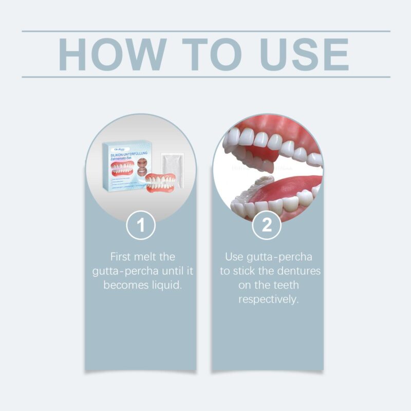 Cosmetic Denture Set - Smile Enhancement, Comfort Material & Teeth Filling Kit, Dental Beauty - Image 6