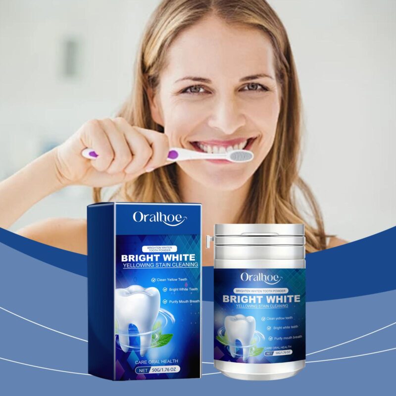 Teeth Whitening Powder - Yellow Stain Removal, Fresh Breath & Daily Care, Cleaning Powder - Image 2