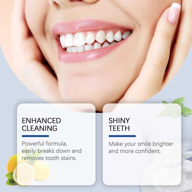 Teeth Whitening Powder - Yellow Stain Removal, Fresh Breath & Daily Care, Cleaning Powder - Image 4