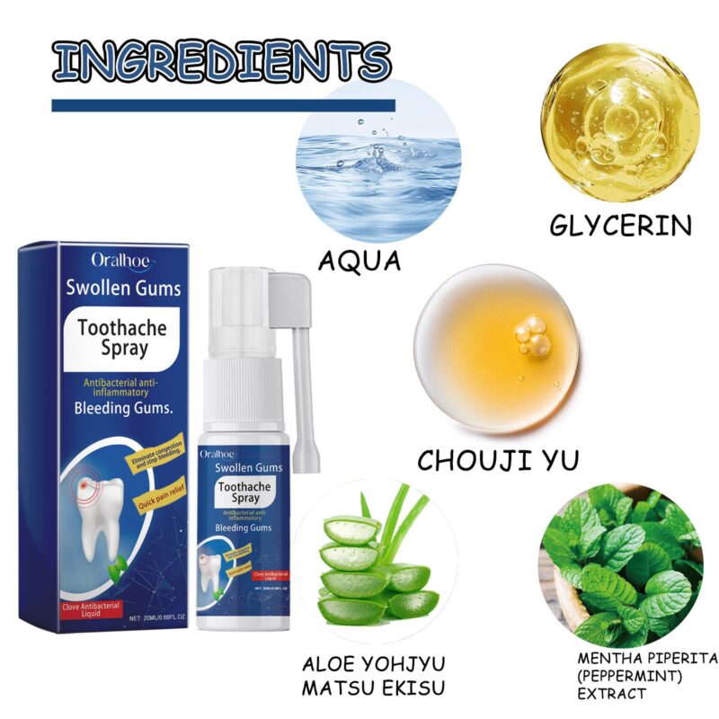 Toothache Relief Spray - Gum Swelling Pain Care, Oral Discomfort Relief & Dental Support, Spray - Image 5
