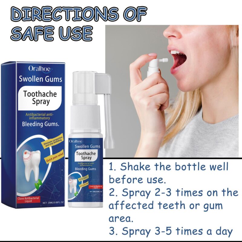 Toothache Relief Spray - Gum Swelling Pain Care, Oral Discomfort Relief & Dental Support, Spray - Image 6