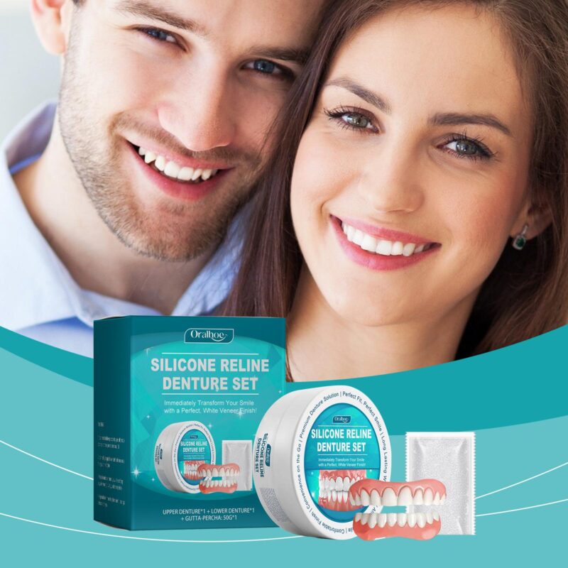Cosmetic Denture Set - Smile Appearance Enhancement, Comfort Material & Dental Beauty, Kit - Image 2