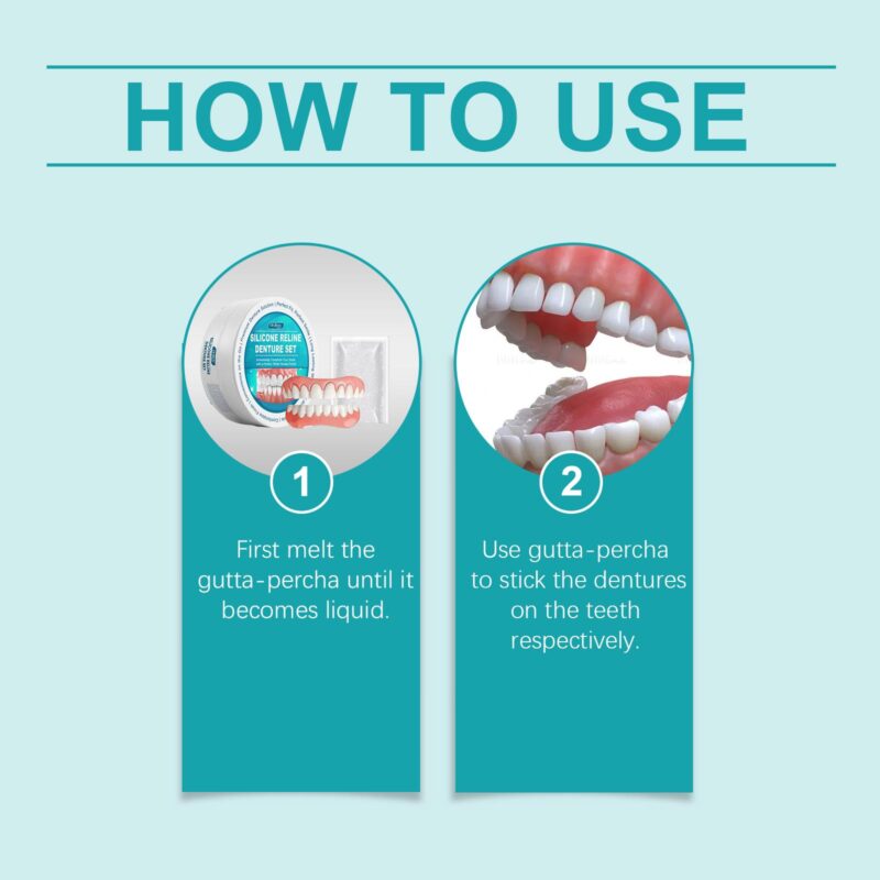Cosmetic Denture Set - Smile Appearance Enhancement, Comfort Material & Dental Beauty, Kit - Image 5