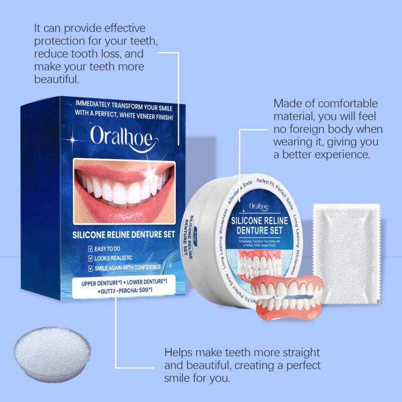 Denture Cosmetic Set - Smile Beauty Enhancement, Comfort Material & Complete Denture Kit - Image 4