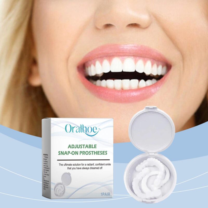 Adult Cosmetic Dentures - Small Defect Coverage, Smile Improvement & Teeth Braces, Denture Set - Image 2