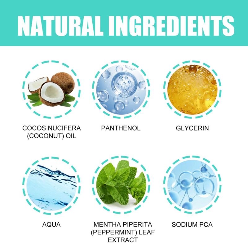 Coconut Mint Mouthwash - Yellow Stain/Tongue Clean, Teeth Whitening & Fresh Breath, Oral Care - Image 5