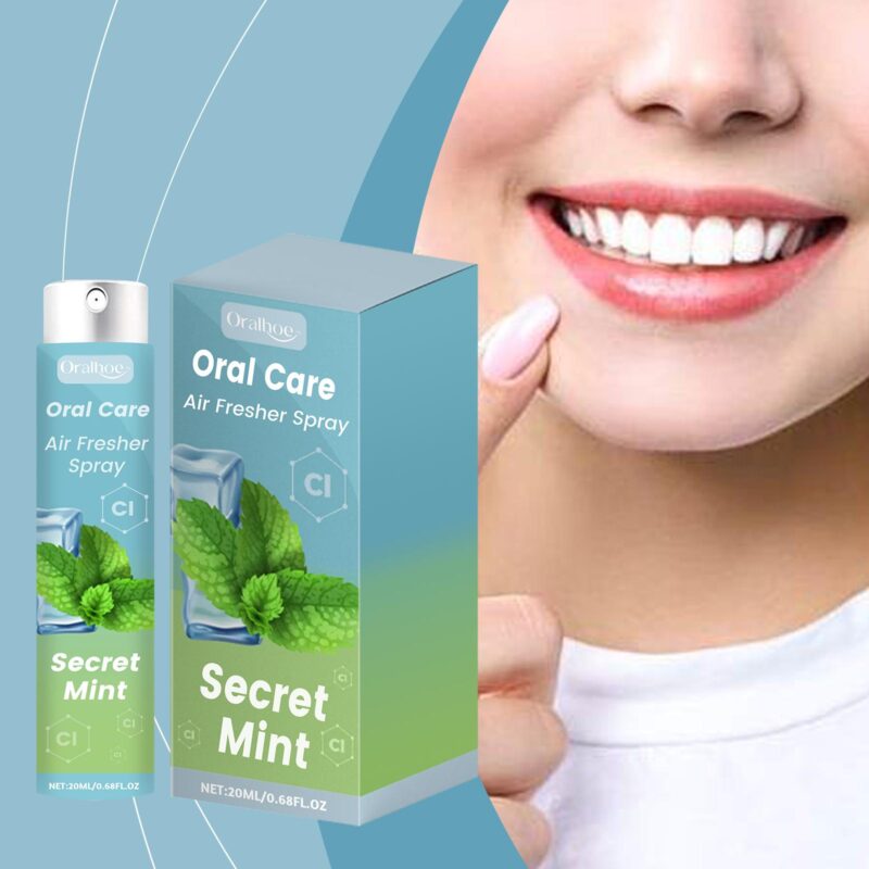 Mint Oral Freshener Spray - Coffee Stain Removal, Teeth Whitening & Healthy Gums, Mint Scent
