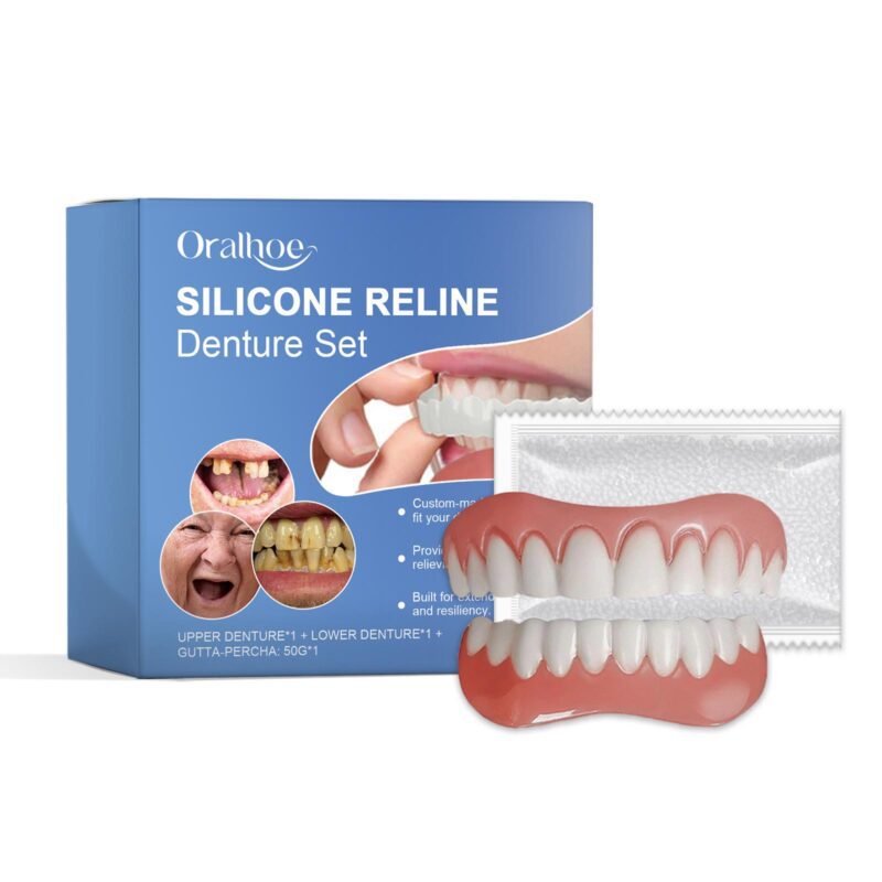 Silicone Resin Denture Set - Smile Appearance Enhancement, Comfort Material & Beauty Care, Kit