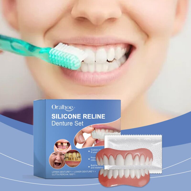 Silicone Resin Denture Set - Smile Appearance Enhancement, Comfort Material & Beauty Care, Kit - Image 2