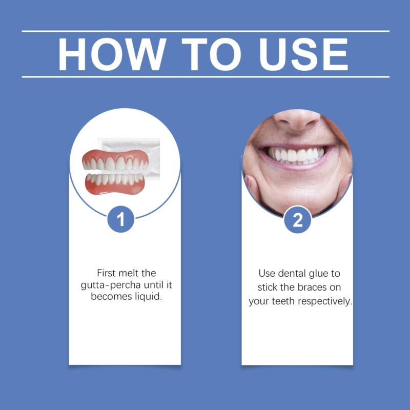 Silicone Resin Denture Set - Smile Appearance Enhancement, Comfort Material & Beauty Care, Kit - Image 6