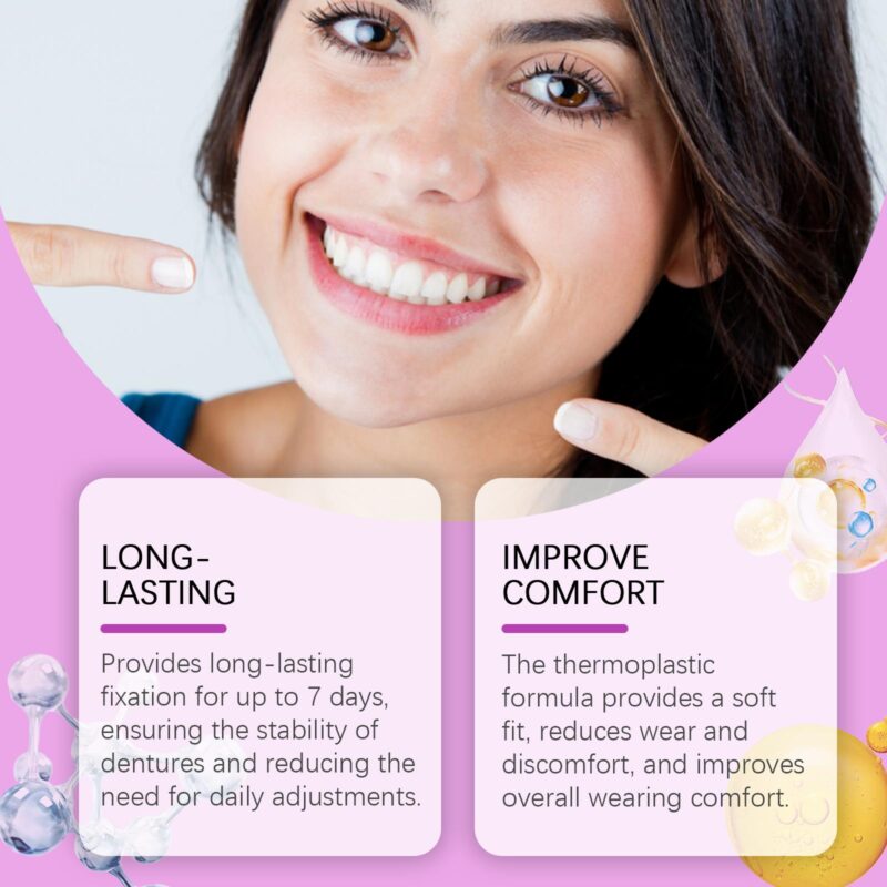 Denture Adhesive - Thermoplastic Comfort, Denture Hold & Gum Care, Adhesive Solution - Image 4