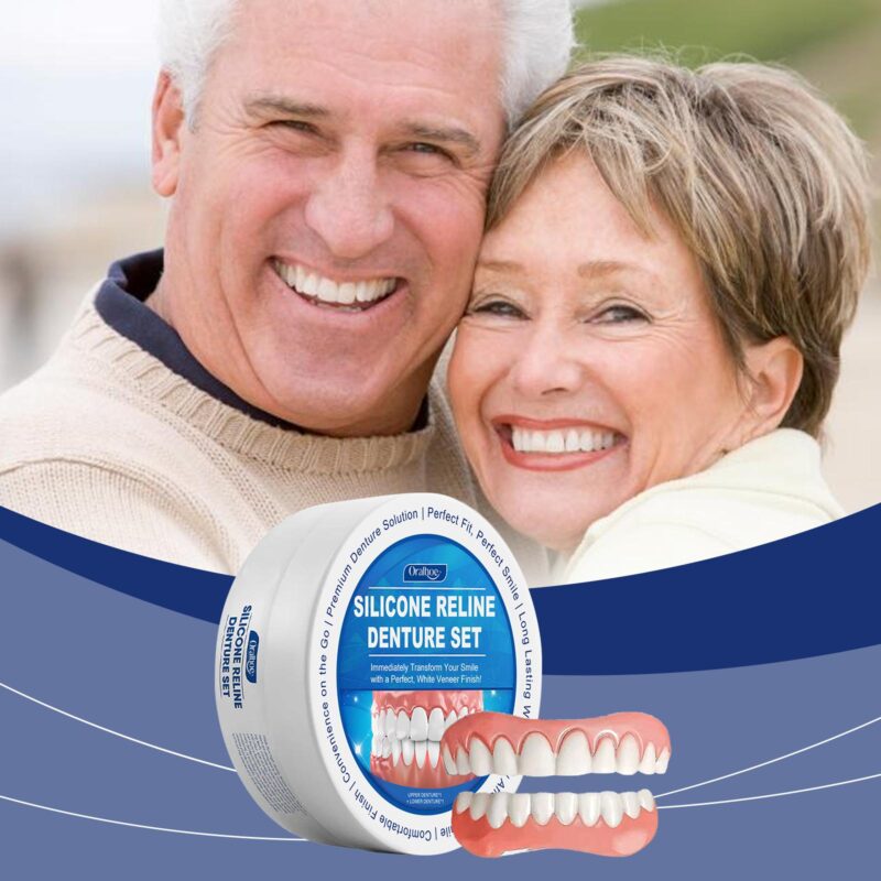 Denture Denture Set - Smile Beauty Enhancement, Comfort Material & Dental Cosmetic Care, Kit - Image 2