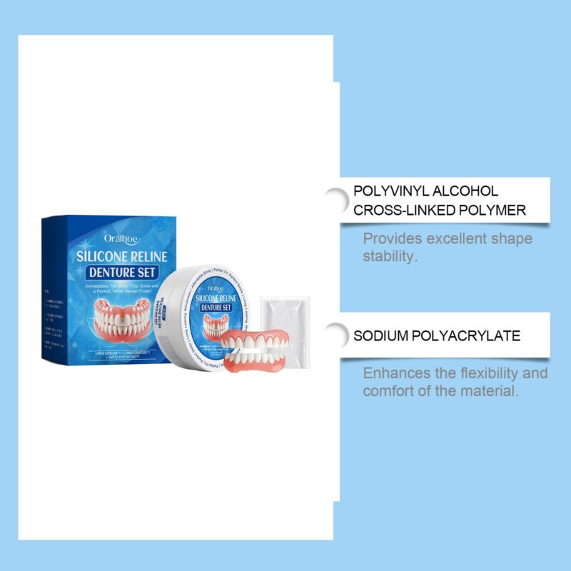 Cosmetic Denture Set - Smile Comfort Enhancement, Dental Crevices Care & Beauty, Kit - Image 3
