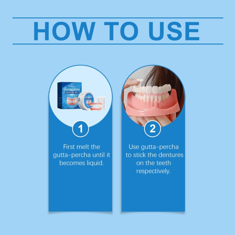 Cosmetic Denture Set - Smile Comfort Enhancement, Dental Crevices Care & Beauty, Kit - Image 5