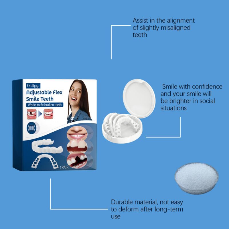 Adjustable Buckle Dentures - Artificial Braces, Temporary Filling & Orthodontic Care, Denture Set - Image 4