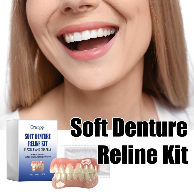 Soft Denture Reline Kit - Interdental Fillings/Braces Care, Denture Set & Comfort Fit, Oral Kit - Image 2