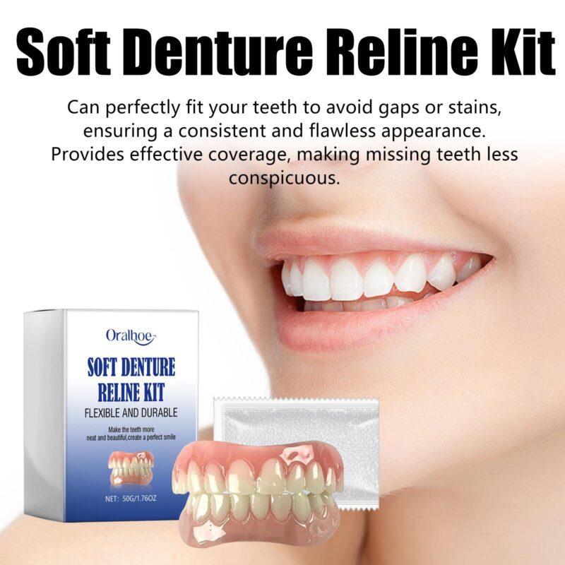 Soft Denture Reline Kit - Interdental Fillings/Braces Care, Denture Set & Comfort Fit, Oral Kit - Image 3