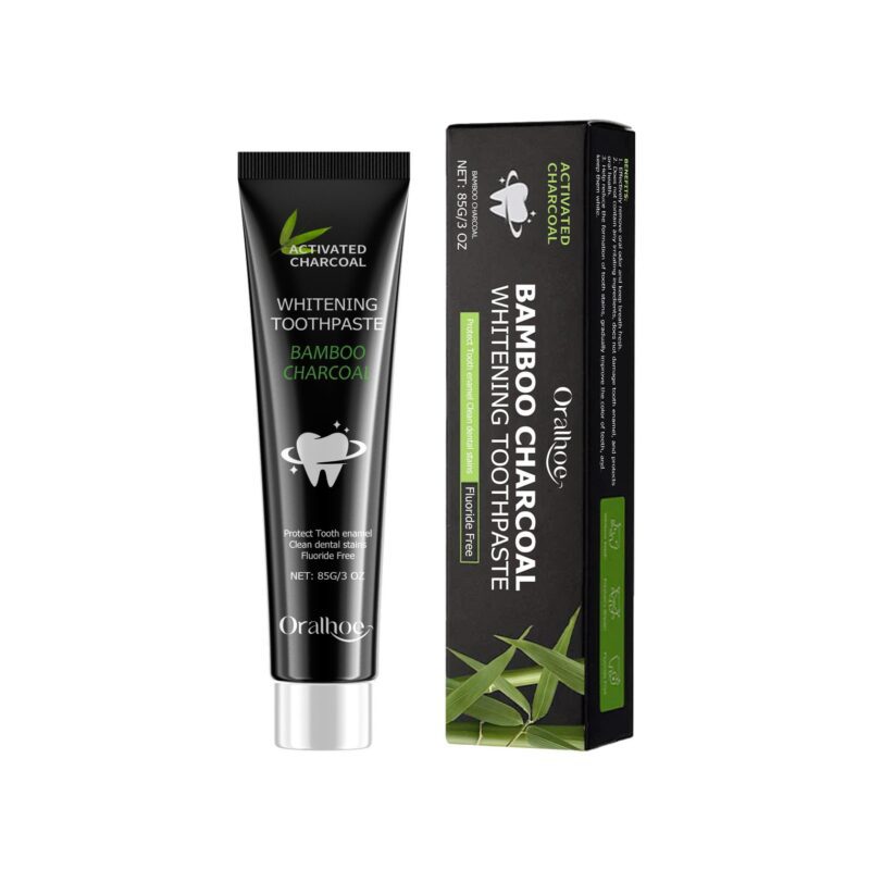 Bamboo Charcoal Toothpaste - Fresh Breath, Yellow Stain Removal & Teeth Brightening, Dental Care