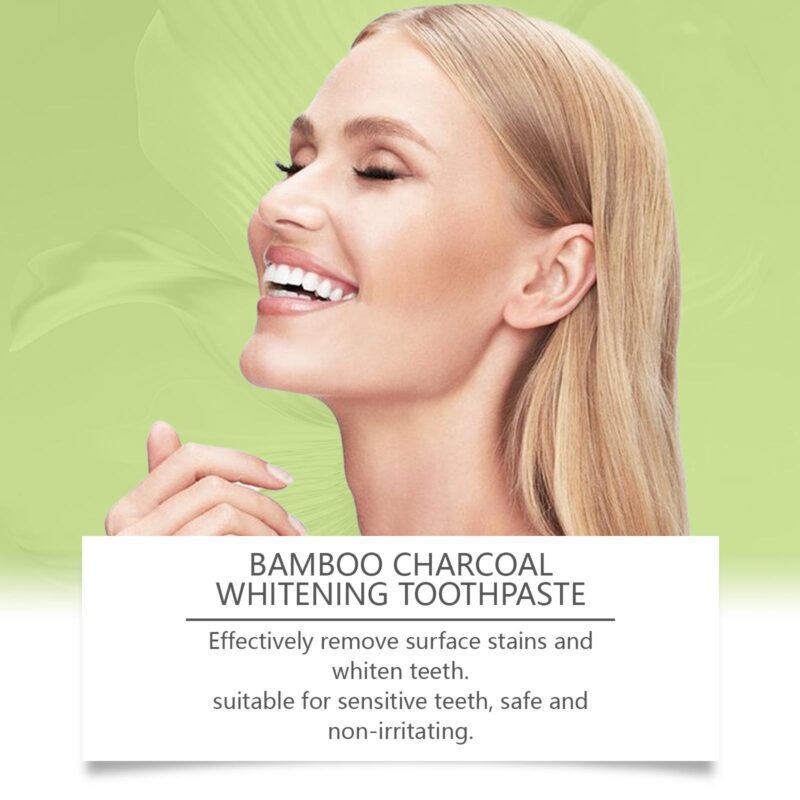 Bamboo Charcoal Toothpaste - Fresh Breath, Yellow Stain Removal & Teeth Brightening, Dental Care - Image 3
