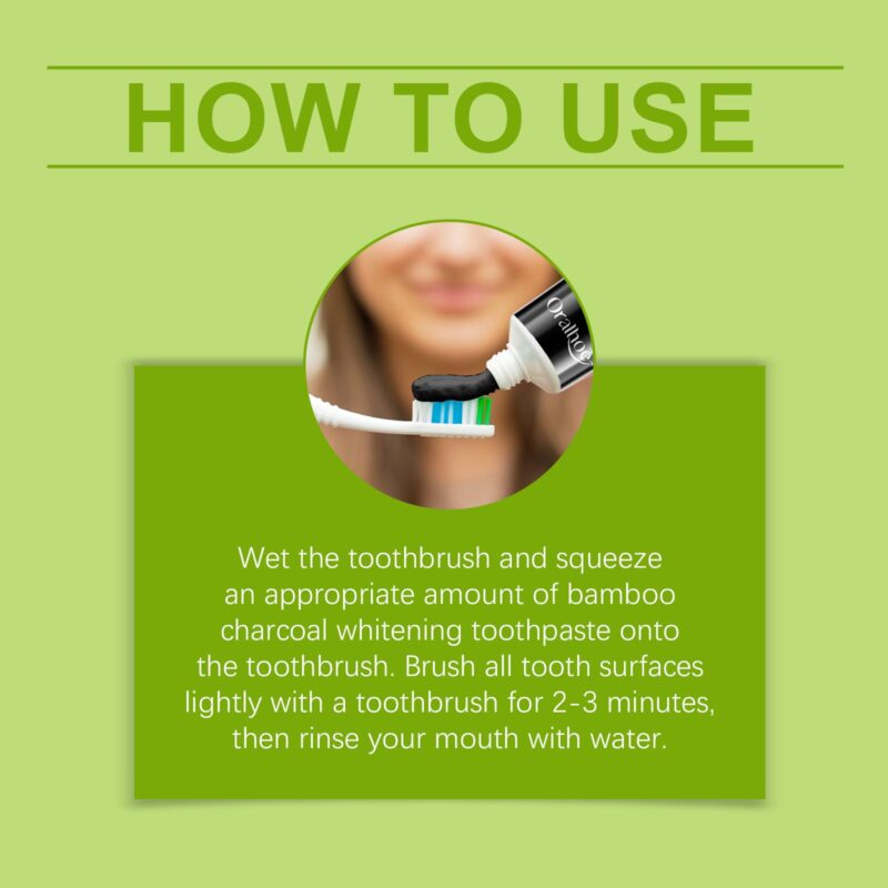 Bamboo Charcoal Toothpaste - Fresh Breath, Yellow Stain Removal & Teeth Brightening, Dental Care - Image 6