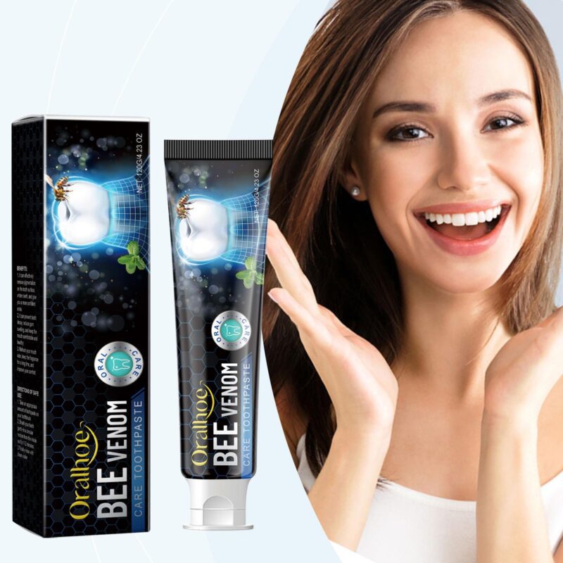 Bee-Poison Stain Removal Toothpaste - Fresh Breath, Deep Cleaning & Mint Flavor, Whitening Care - Image 2