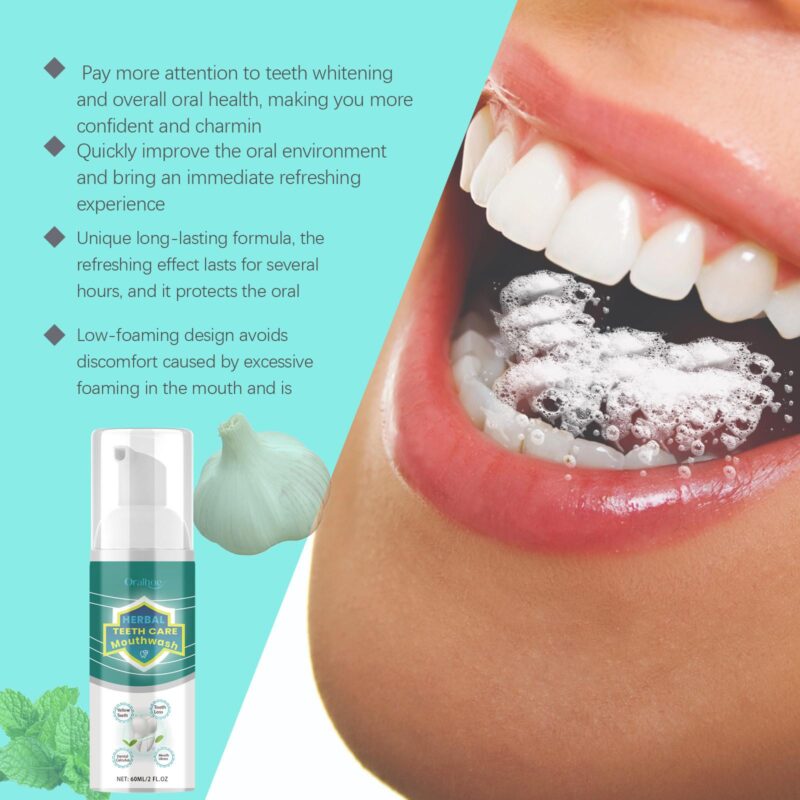 Teeth Cleansing Mousse - Foaming Whitening, Fresh Breath & Stain Removal, Oral Cleanser - Image 4