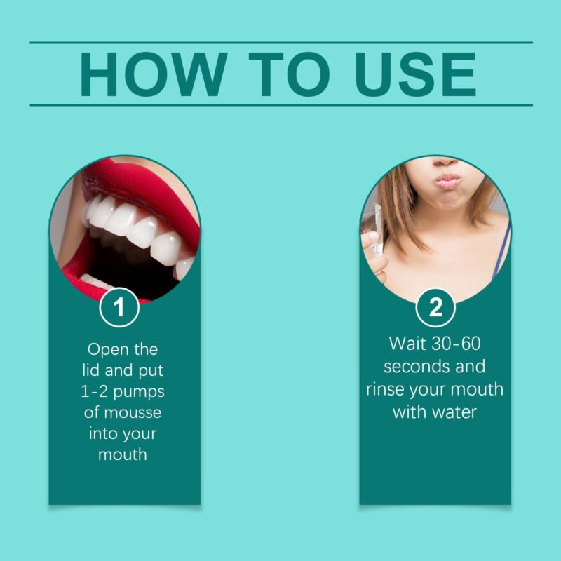 Teeth Cleansing Mousse - Foaming Whitening, Fresh Breath & Stain Removal, Oral Cleanser - Image 6