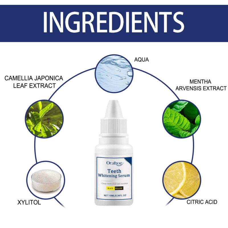 Teeth Whitening Serum - Deep Stain Removal, Yellowing Control & Whitening Essence, Oral Care - Image 5