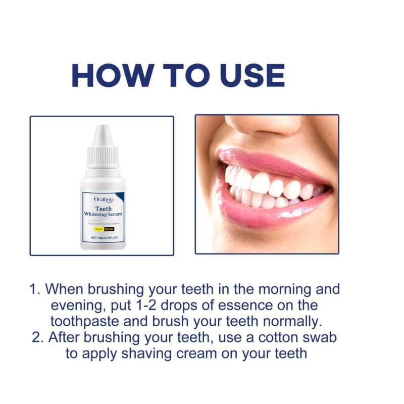 Teeth Whitening Serum - Deep Stain Removal, Yellowing Control & Whitening Essence, Oral Care - Image 6