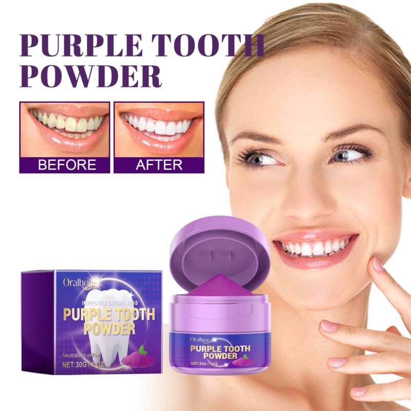 Purple Tooth Powder - Bad Breath/Fresh Breath, Teeth Whitening & Beauty Care, Powder - Image 2