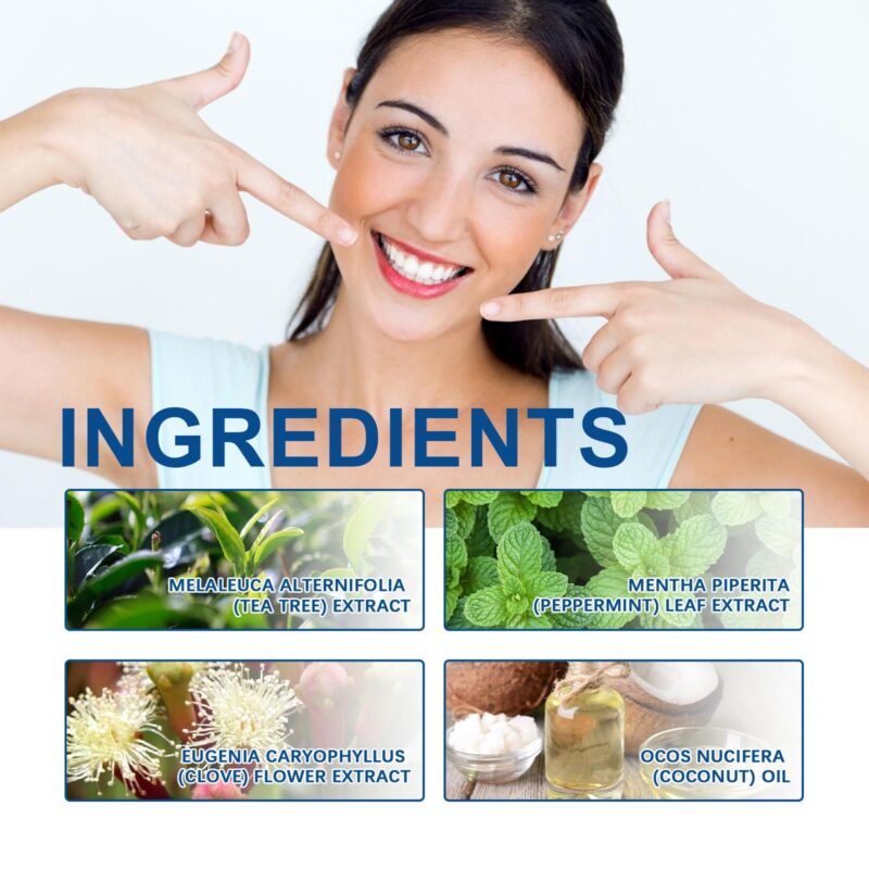 Coconut Mint Mouthwash - Stain Removal, Whitening & Odor Elimination, Oral Care Essential - Image 5