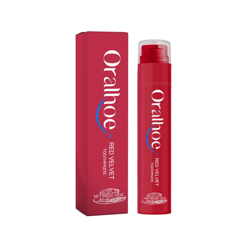 Red Velvet Toothpaste - Multi-Flavor, Yellow Tartar Removal & Fresh Breath, Oral Care