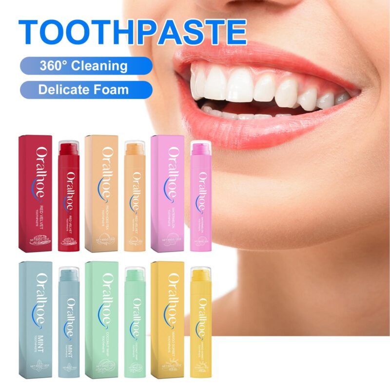 Watermelon Toothpaste - Multi-Flavor, Yellow Tartar Removal & Fresh Breath, Dental Care - Image 2