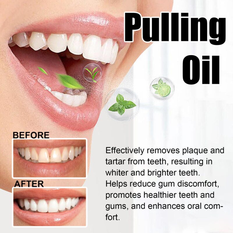 Puling Oil - Tartar Control, Fresh Breath & Teeth Protection, Deep Oral Cleaning - Image 4