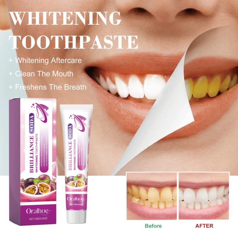 Whitening Toothpaste - Gum Care, Yellow Stain/Tartar Removal & Fresh Breath, Daily Use - Image 2