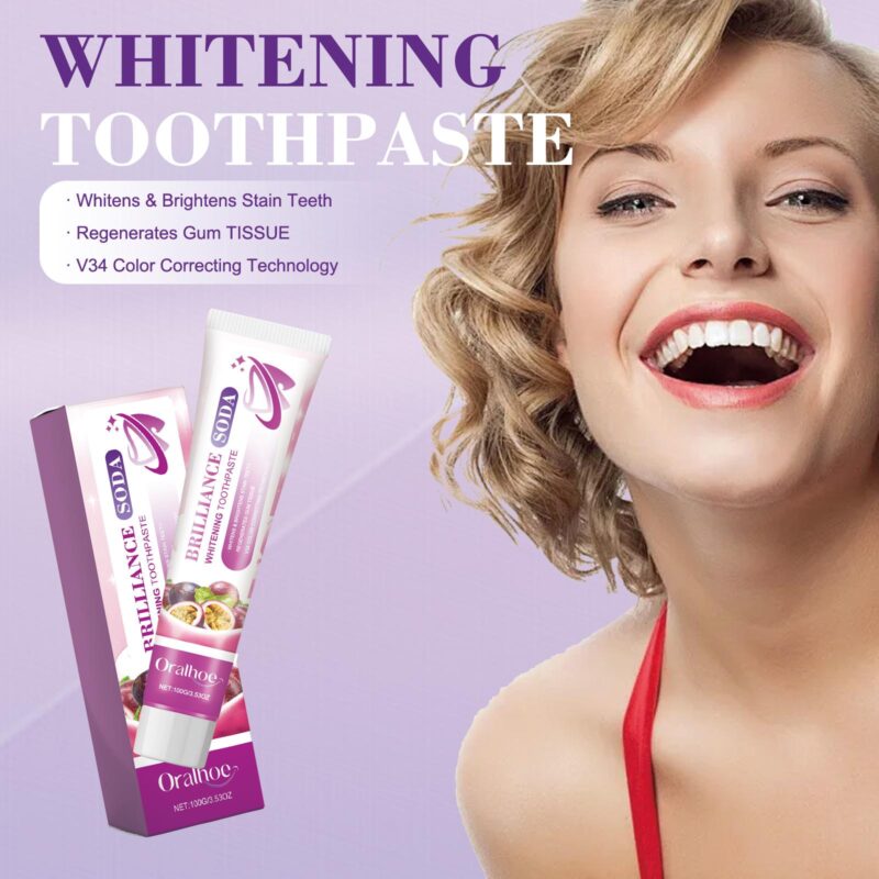 Whitening Toothpaste - Gum Care, Yellow Stain/Tartar Removal & Fresh Breath, Daily Use - Image 4