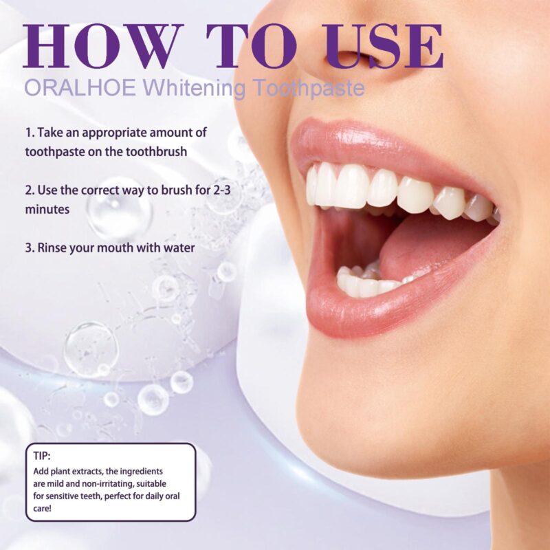 Whitening Toothpaste - Gum Care, Yellow Stain/Tartar Removal & Fresh Breath, Daily Use - Image 6