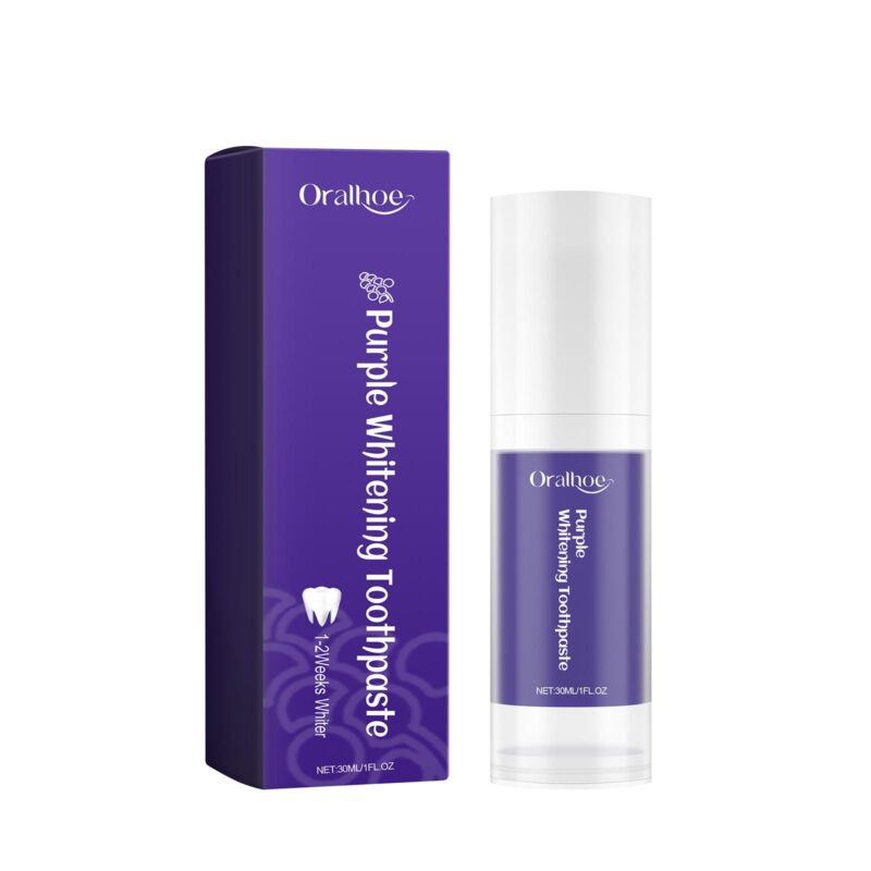 Purple Whitening Toothpaste - Fresh Mouth, Yellow Tartar Removal & Teeth Whitening, Dental Care