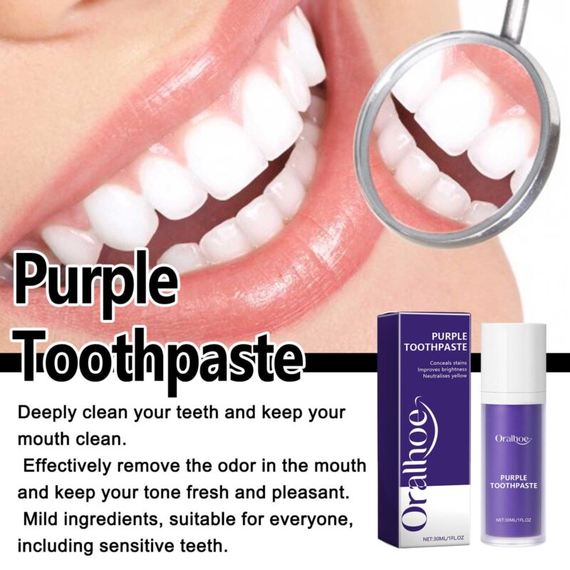 Purple Toothpaste - Deep Tartar/Stain Removal, Fresh Breath & Gentle Formula, Toothpaste - Image 4