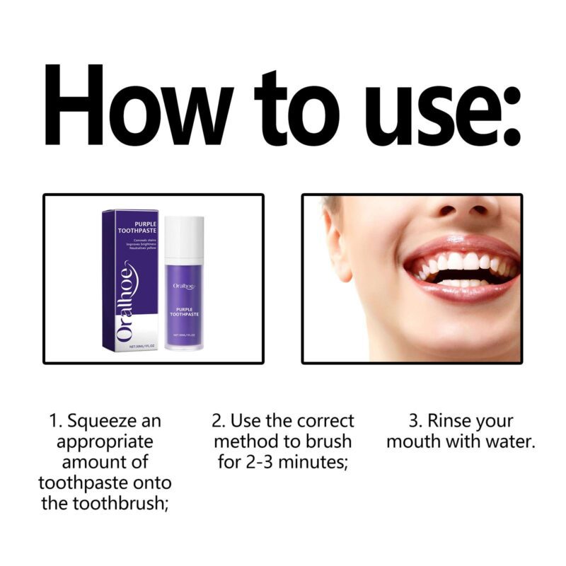 Purple Toothpaste - Deep Tartar/Stain Removal, Fresh Breath & Gentle Formula, Toothpaste - Image 6