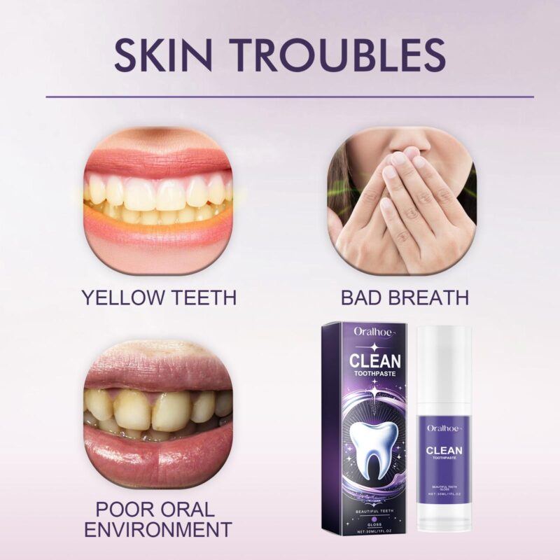 Oralhoe Clean Toothpaste - Whitening, Yellow Stain Removal & Fresh Breath - Image 4