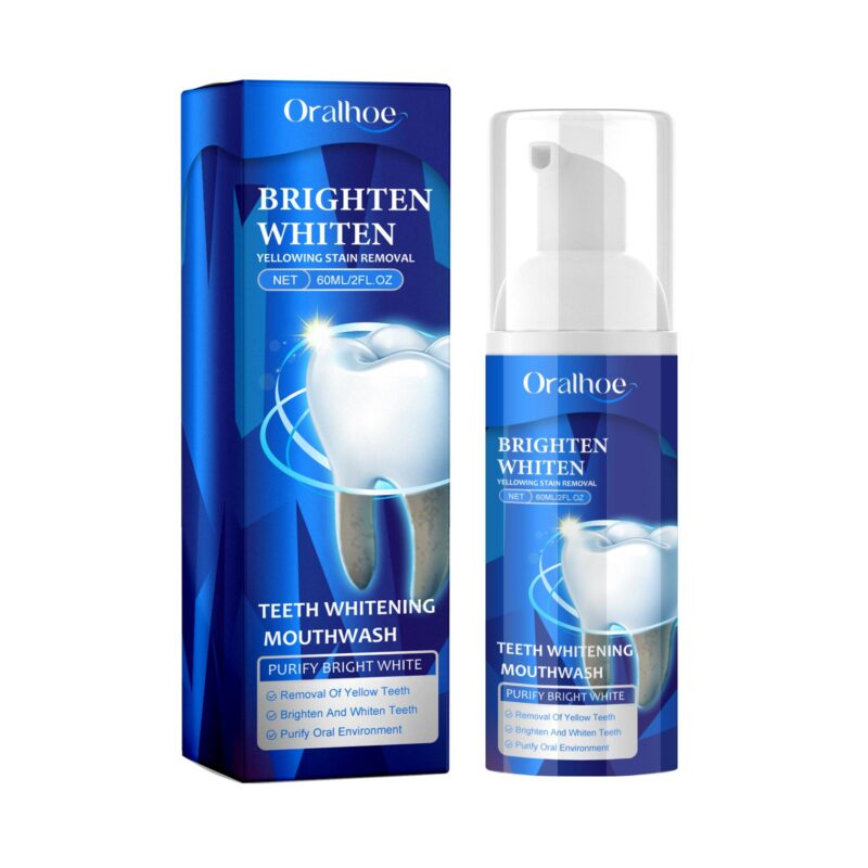 Teeth Whitening Mouthwash - Yellow Stain/Tartar Removal, Fresh Breath & Beauty Care, Oral Rinse