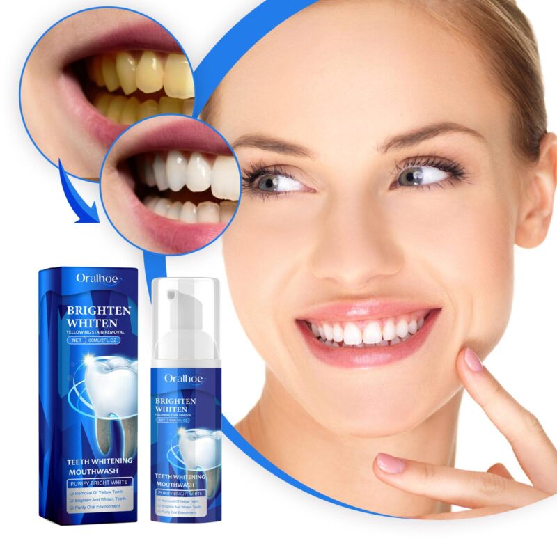 Teeth Whitening Mouthwash - Yellow Stain/Tartar Removal, Fresh Breath & Beauty Care, Oral Rinse - Image 4