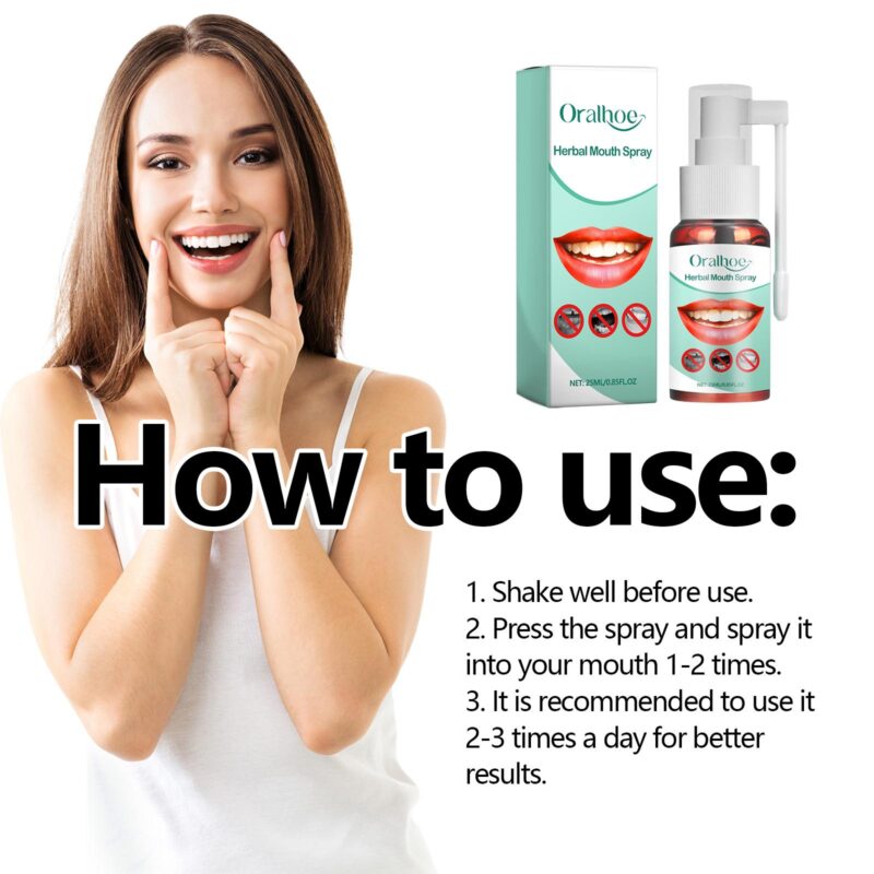 Herbal Oral Spray - Swollen Gum Relief, Ulcer Care & Breath Refresh, Portable Herbal Spray - Image 6