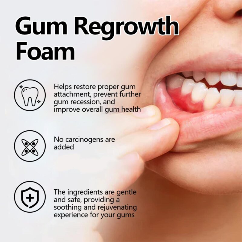 Gum Regrowth Foam - Tartar Removal, Gum Care, Anti-Moth & Fresh Breath, Oral Mousse - Image 4