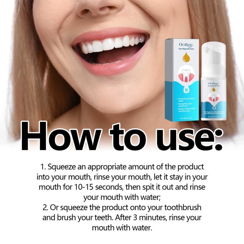 Gum Regrowth Foam - Tartar Removal, Gum Care, Anti-Moth & Fresh Breath, Oral Mousse - Image 6