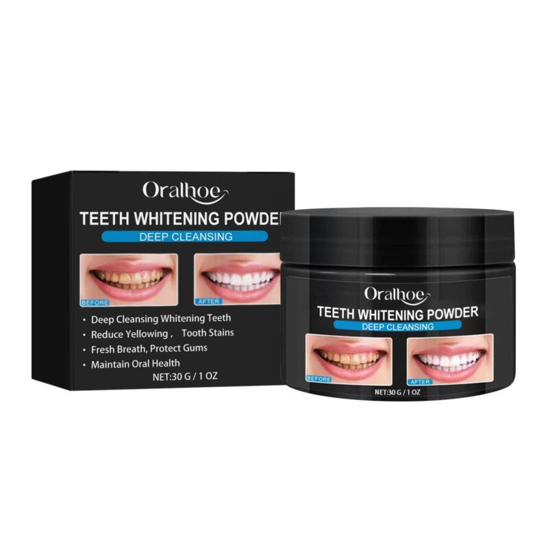 Teeth Whitening Powder - Tartar/Yellow/Smoke Stain Care, Oral Cleaning Powder