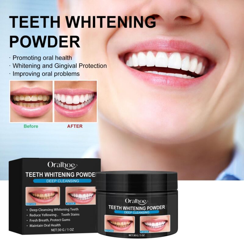 Teeth Whitening Powder - Tartar/Yellow/Smoke Stain Care, Oral Cleaning Powder - Image 2